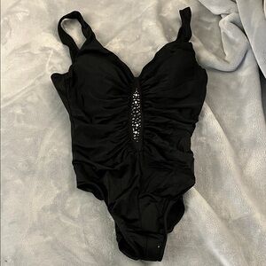 Elegant Black Women's One Piece Swimsuit